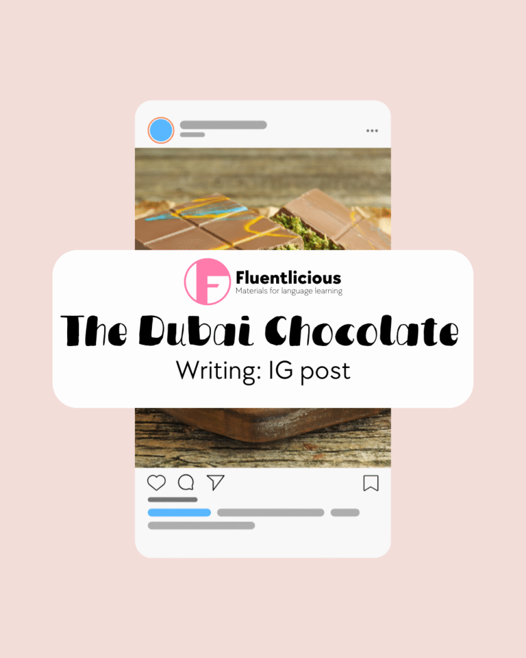 Sweet Words: Instagram Writing Task Based on Dubai’s Viral Chocolate ...